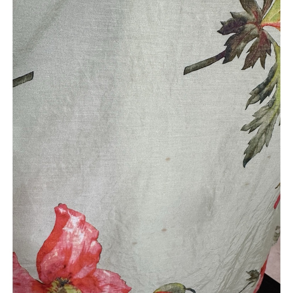 L.K. Bennett Women Dress Maxi Size 4  Green‎ Floral  V-Neck Backless Lined - Picture 11 of 16